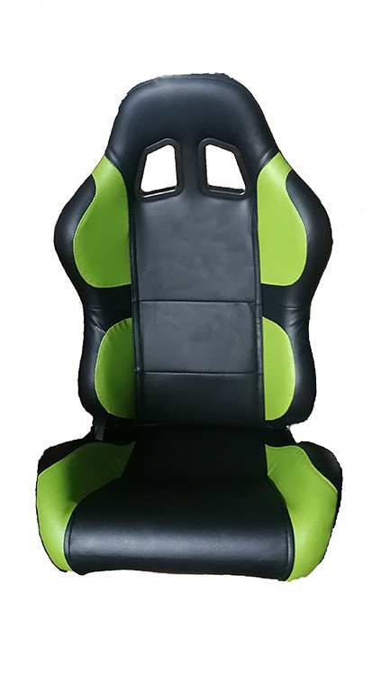 Easy Installation Black And Green Racing Seats Comfortable Classic Design
