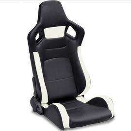 Sièges réglables/voiture de sport de emballage blancs de PVC et noirs Seat avec le glisseur simple
