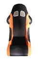 Noir matériel et orange de suède emballant des sièges, glisseur de sièges de seau de voitures double